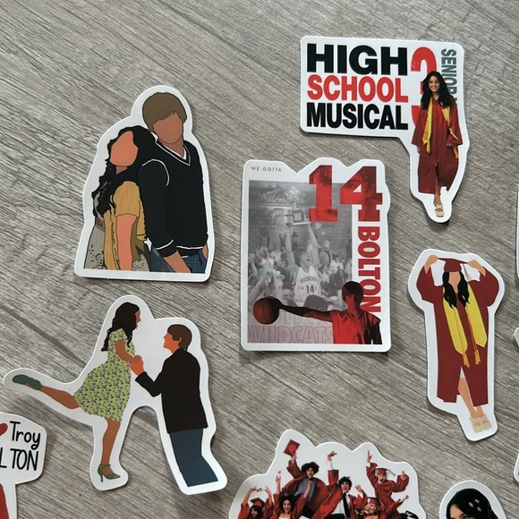 high school musical three senior year graduation set of 16 stickers nwt - Picture 2 of 5